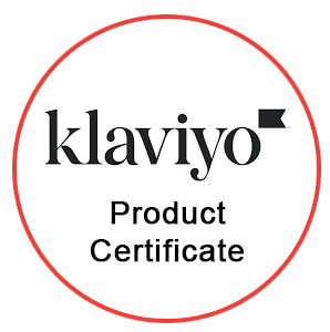 Klaviyo Product certificate for SMS and e-mail marketing automation